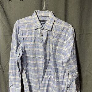 Tommy Hilfiger Blue and Yellow Plaid Shirt